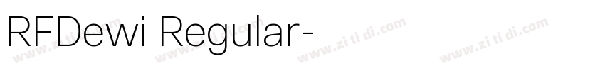 RFDewi Regular字体转换